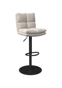 Barhocker Caja Creme Struktur Gepolstert
