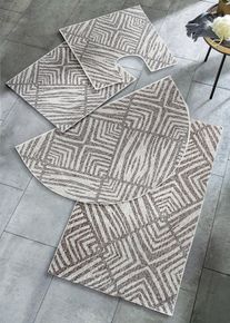 Badmat met ethno-dessin - grijs - maat 5 (badmat 70/110 cm) - bonprix