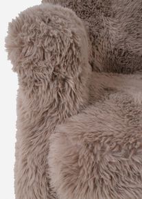 Fauteuil met vacht - bruin - maat 78x72 cm - bonprix