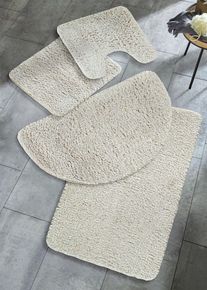 Hoogpolige badmad - beige - maat 5 (badmat 70/110 cm) - bonprix