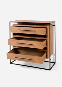 Ladekast met 3 laden - beige - maat 80x80 cm - bonprix