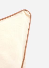 Renforcé dekbedovertrek met paspels in contrastkleur - beige - maat 135x200 cm - 100% katoen - bonprix