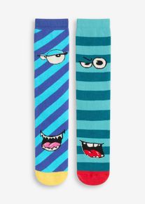 Thermosokken voor kinderen (set van 2) - zwart - maat 27-30 - badstof - bonprix