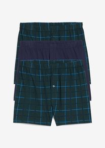 Wijde jersey van katoen boxershort (set van 3) - groen - maat 10 (4XL) - met katoen - bonprix
