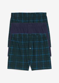 Wijde jersey van katoen boxershort (set van 3) - groen - maat 5 (M) - met katoen - bonprix