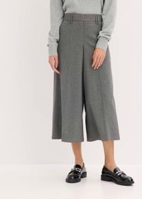 Broek met visgraatpatroon in wollook - grijs - maat 36 - bonprix