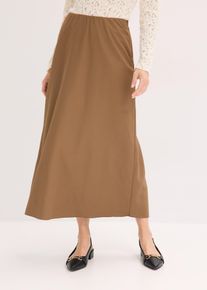 Maxirok met structuur - bruin - maat 38 - bonprix