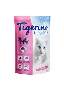 Liti&egrave;re Tigerino Crystals Colourful Sensitive, sans parfum.- rose maxi lot % : 6 x 5 L