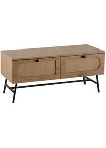 Mid.you Lowboard , Eichefarben , Metall , 2 Schubladen , 100x45x40 cm , stehend , Kleinmöbel