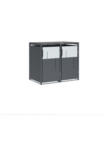 Tchibo - Mülltonnenbox - 132x80x116cm - anthrazit - Stahl / Edelstahl