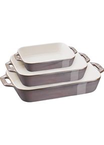 Staub Keramik Ofenformset, Auflaufform, Grau
