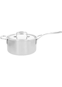Demeyere 5 Plus Stielkasserolle 22cm mit Deckel, Pfanne + Kochtopf, Silber