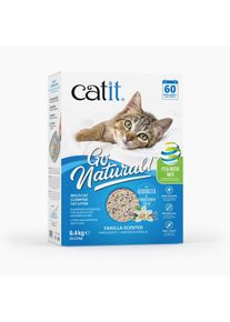 CATIT - Go Natural! Pea Husk Multi-Cat Clumping Cat Litter, Vanilla Scent - Off-White - 6.4kg (Klumpend, 6.40 kg), Katzenstreu