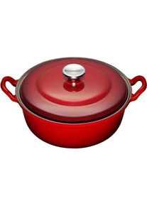 Le Creuset Le Crust Faitout Brain Pinepan - 4,9 l - ã 28 cm - Weihnachten rot, Pfanne + Kochtopf, Rot