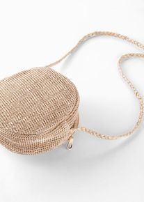 Umhängetasche in Strohoptik, beige, Größe 19x19 cm, Stroh/Strohoptik, bonprix