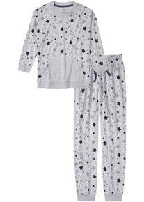 Pyjama aus Bio-Baumwolle, grau, Größe 36/38 (S), mit Baumwolle, bonprix