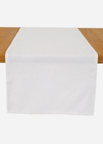 Tischläufer aus aus hochwertiger Bio Baumwoll Qualität, weiß, Größe 40x160 cm, 100% Baumwolle, bonprix