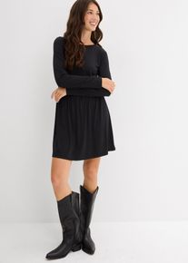 Ausgestelltes Shirtkleid, schwarz, Gr&ouml;&szlig;e 32/34 (XS), bonprix