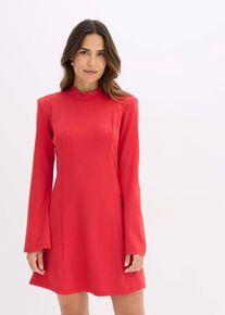 Minikleid in A-Linie und Trompeten&auml;rmeln, rot, Gr&ouml;&szlig;e 40, Viskose, bonprix