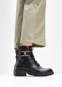 Schnür Boot, schwarz, Größe 40, Vegan, bonprix