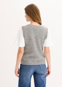 Strick-Weste, grau, Größe 44/46 (L), bonprix