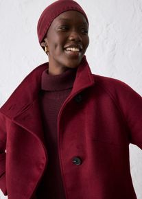 Feinstrickbeanie mit Merinowolle, rot, Größe Onesize, mit Baumwolle, bonprix