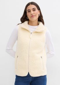 Teddy-Weste, beige, Größe 44/46 (L), bonprix