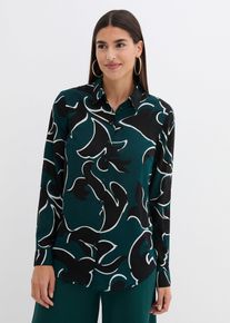 Bluse bedruckt, gr&uuml;n, Gr&ouml;&szlig;e 40, bonprix