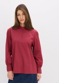 Oversize-Bluse mit Volumen&auml;rmel, rot, Gr&ouml;&szlig;e 38, mit Baumwolle, bonprix