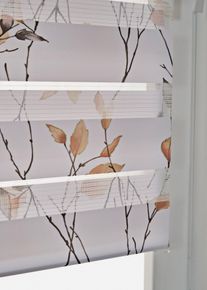 Doppelrollo mit Zweigen, beige, Gr&ouml;&szlig;e 130x70 cm, bonprix