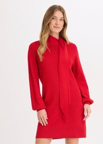 Strickkleid mit Schleife aus softem Viskose-Mix, rot, Größe 32/34 (XS), bonprix