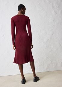 Strickkleid aus Merinowolle, rot, Größe 44/46 (L), Merino, bonprix