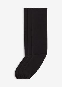 Thermo Kniestrümpfe 120den in Feinstrumpfqualität mit Innenfleece (3er Pack), schwarz, Größe 39-42, bonprix