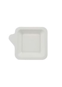 Papstar 50 assiettes de canne à sucre avec poignées blanches