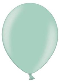 partydeco 100 balloons metallic mint turquoise 25cm