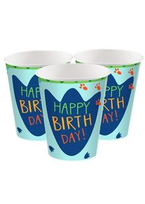 Amscan 8 gobelets en papier Dino Mania 250 ml