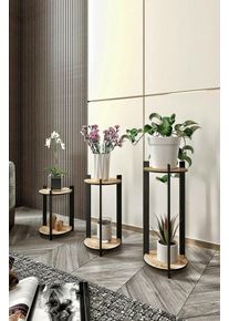 Hanah Home Stojan na kvety Flower Desk Round - Oak