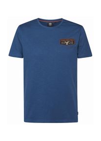 PETROL INDUSTRIES Koszulka dla mężczyzn ciemny niebieski / koralowy / czarny Rozmiar M