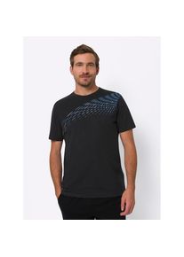 CLASSIC , Rundhalsshirt »Freizeitshirt«, (1 tlg.) , schwarz-mittelblau , 48/50 , für Sport und Freizeit