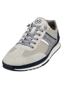 Bugatti , Slip-On Sneaker, Halbschuh, Freizeitschuh, Slipper mit elastischen Gummizügen , sandfarben-blau , 45 , 45 , Lässiger Slip-On-Sneaker mit...