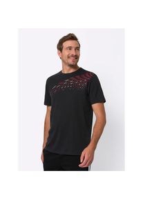 CLASSIC , Rundhalsshirt »Freizeitshirt«, (1 tlg.) , schwarz-kirsche , 44/46 , für Sport und Freizeit