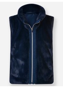 Damen Fellimitatweste in kürzerer Form in dunkelblau ,Größe 54, WITT, 100% Polyester