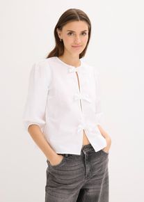 Bluse med sløyfer, hvit, størrelse 42, bonprix