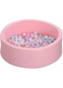 Bällebad Rosa 90/90/28 cm , Kunststoff , 90x28x90 cm , Spielzeug, Kinderspielzeug, Bällebad