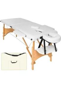 TecTake Massageliege 2 Zonen Freddi,210 x 95 x 84 cm,weiß , Weiß , Holz , 61x62x185 cm , Freizeit, Wellness, Körperpflege, Wohlfühlprodukte