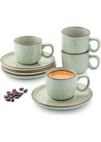 Sänger Sänger Espressotassen SET RIO Minze - 8 teilig aus Steingut , Grün , Keramik , kratzfest , Kaffee & Tee, Tassen, Espressotassen