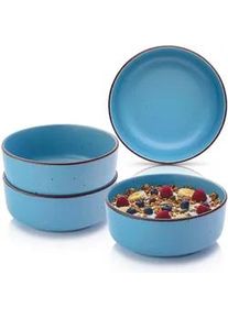 Sänger Sänger Schalen Bombay Saphir - 4 teilig aus Steingut , Blau , 4-teilig , Rund , 16.5x6.5x16.5 cm , kratzfest , Essen & Trinken, Geschirr, Schalen & Schüsseln, Dessertschalen
