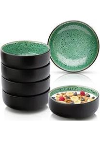 Sänger Sänger Schalen SET Greenwich - 6 teilig aus Steingut , Grün , 6-teilig , 0.55 L , Rund , 16.3x6.3x16.3 cm , kratzfest , Essen & Trinken, Geschirr, Schalen & Schüsseln, Dessertschalen