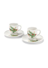 Tchibo - 2 porcelán eszpresszós csésze - fehér