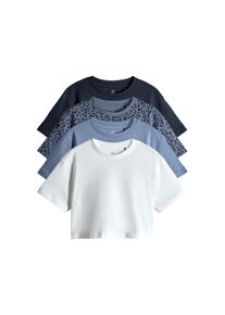 The Set, Piger, Bluser & t-shirts, Blå / Hvid, Størrelse 4 yrs